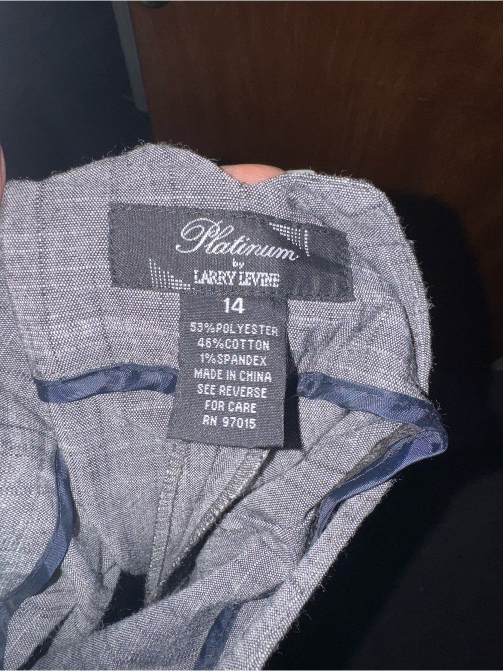 Larry Levine Gray Chambray Jacket
